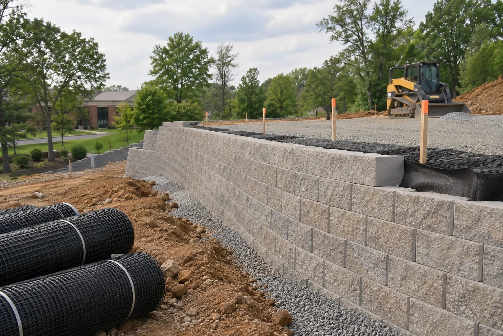 Commercial wall under construction