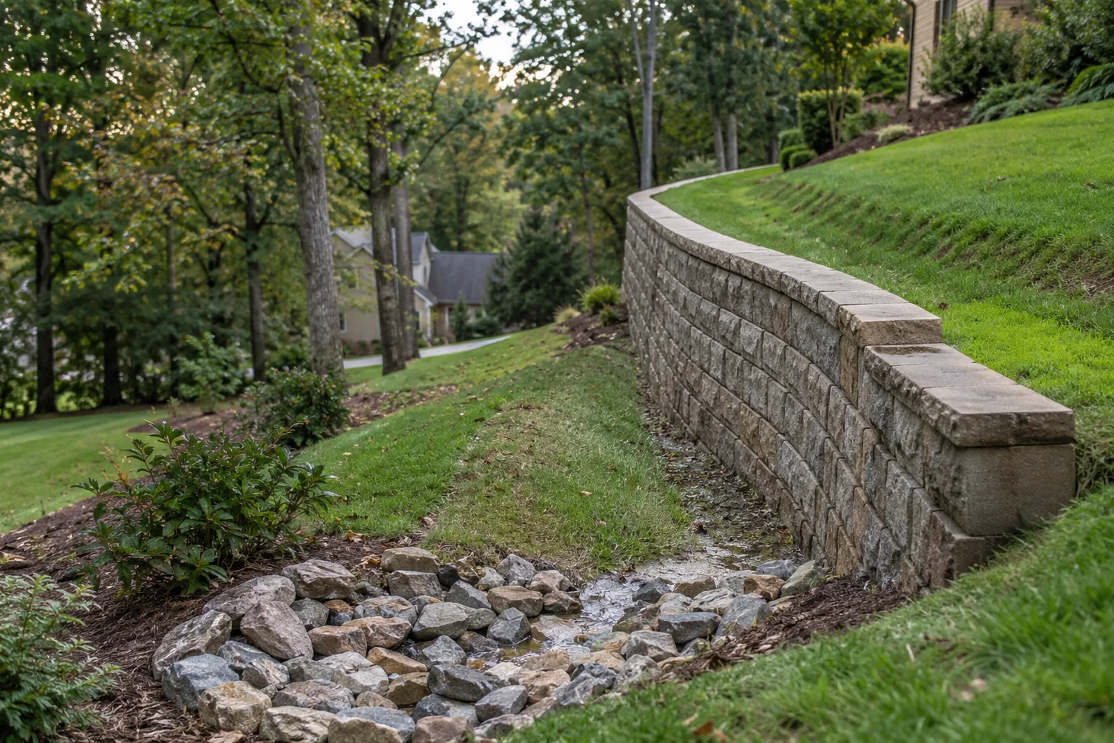 Diverting uphill runoff