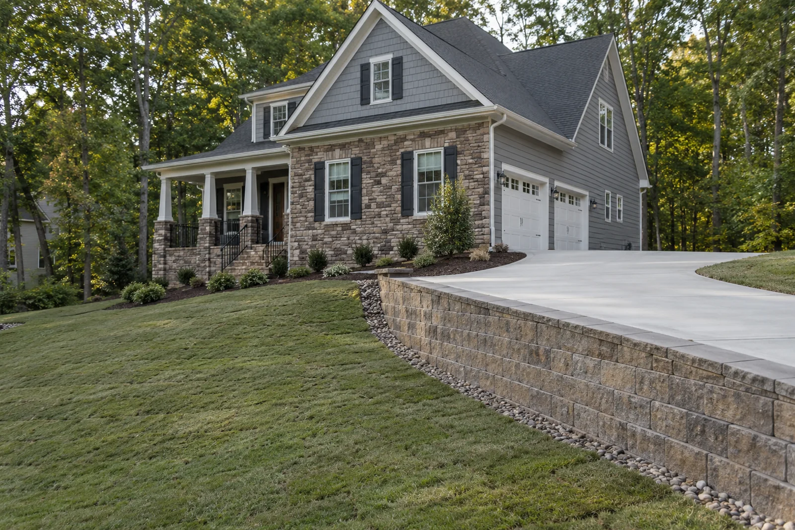 Finished grades on a new home