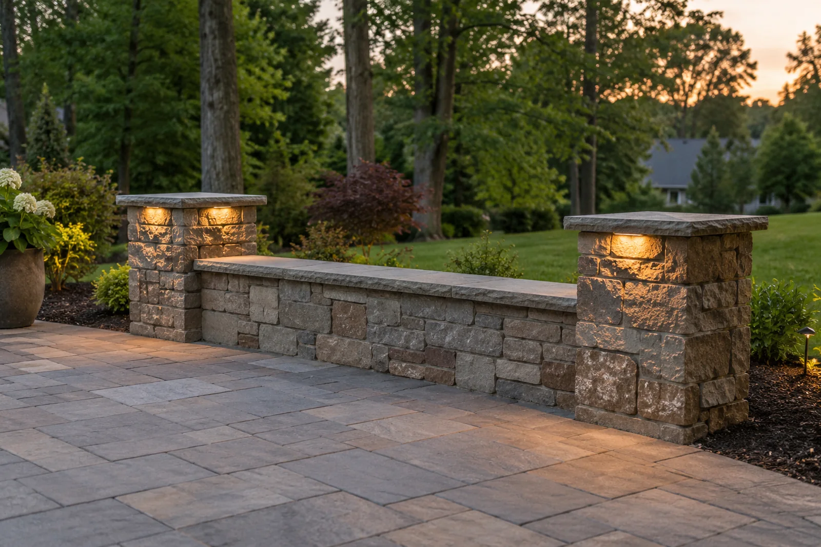 Columns and cap lights